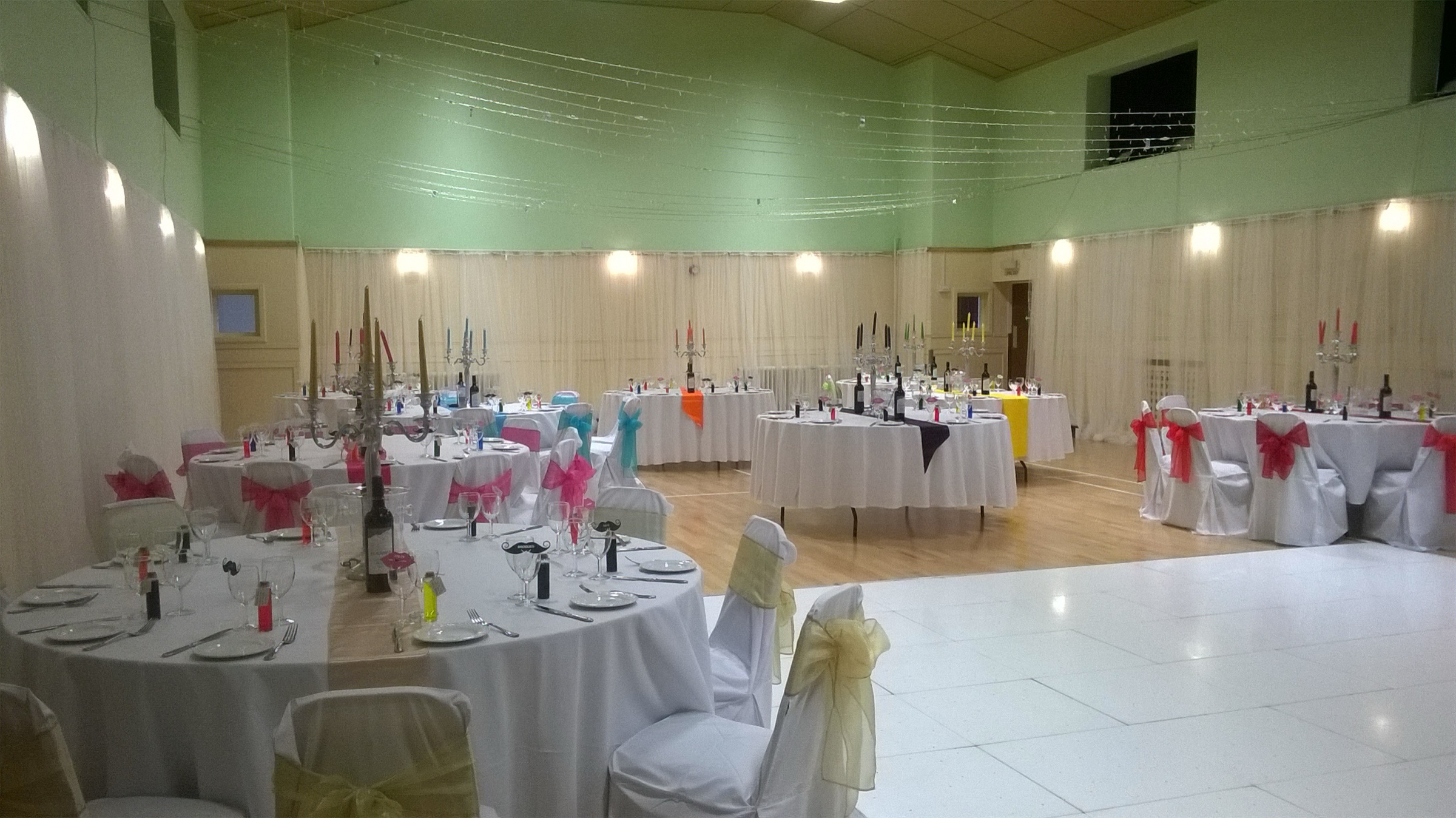 Circular tables for an event