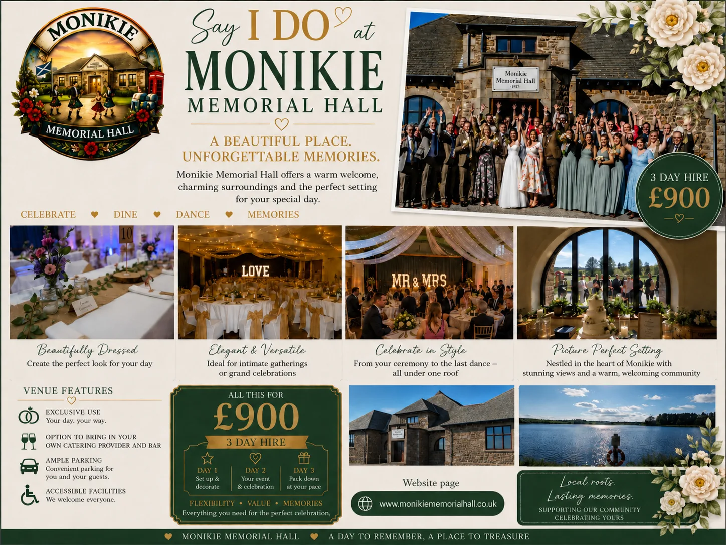 Say "I Do" at Monikie Memorial Hall