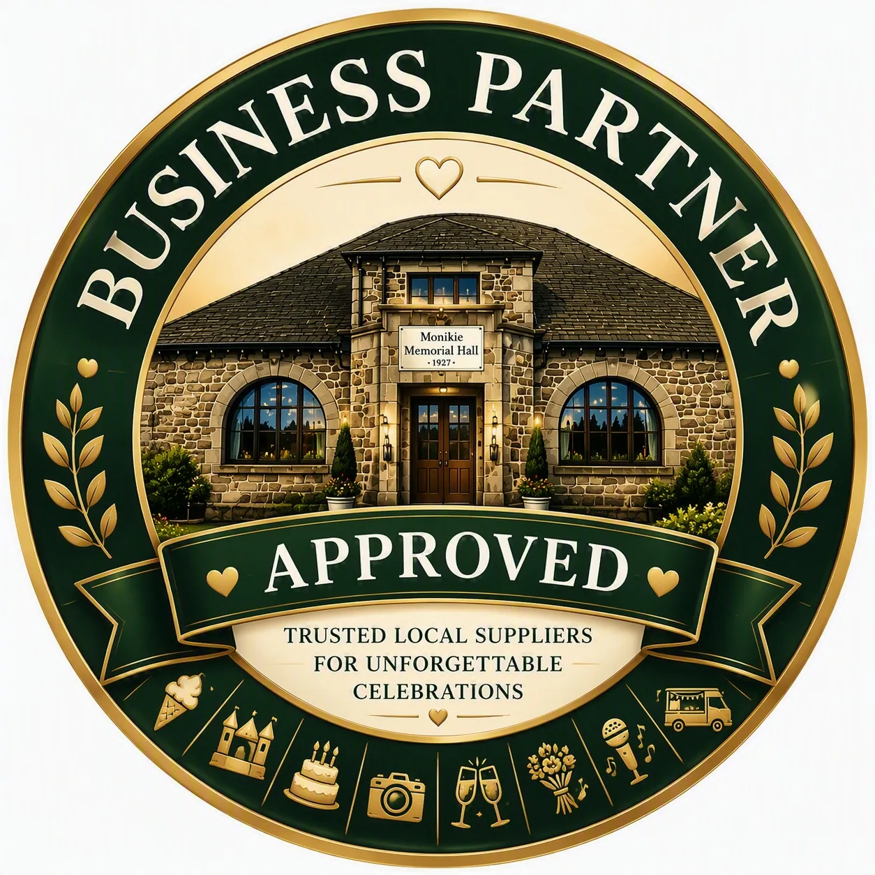 Become an Approved Business Partner at Monikie Memorial Hall
